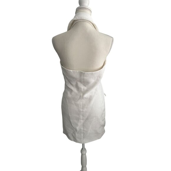 VERONICA BEARD White Halter Button Blazer Dress Size 6 - Picture 6 of 7